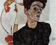 Egon Schiele Self-portrait oil painting artist